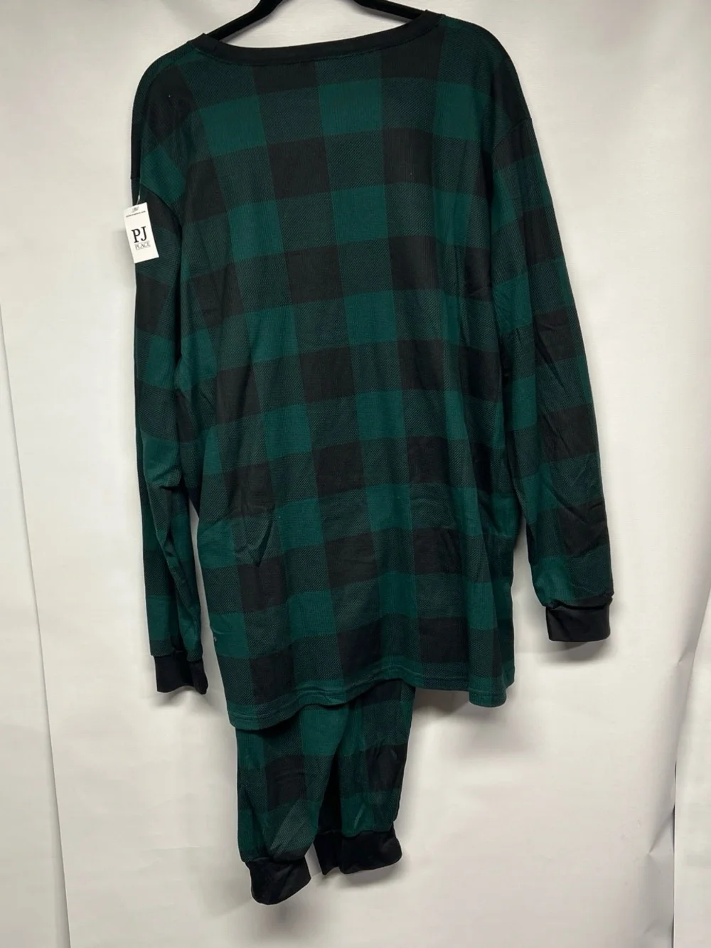 Green & Black Buffalo Plaid Men’s Pajamas Set